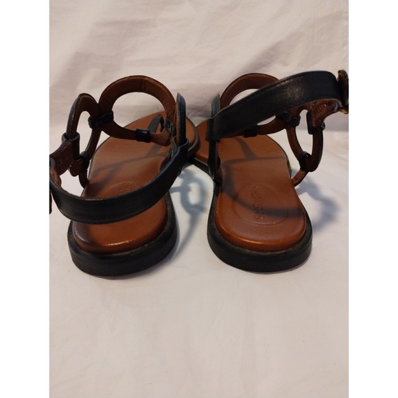 See by Chloe Women's Leather Slingback Flat Thong Sandals Size EU 38 Black‎ - Picture 4 of 6